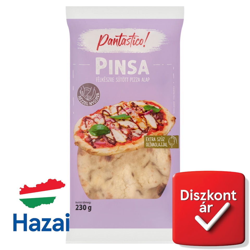 Pantastico! Pinsa félkészre sütött pizza alap 230 g