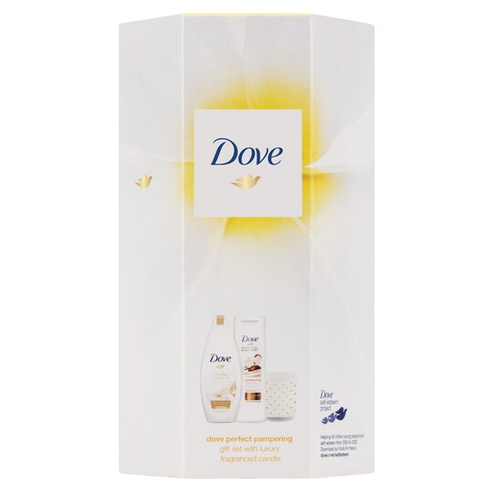 Dove Perfect Pampering Gift Set With Candle Tesco Groceries