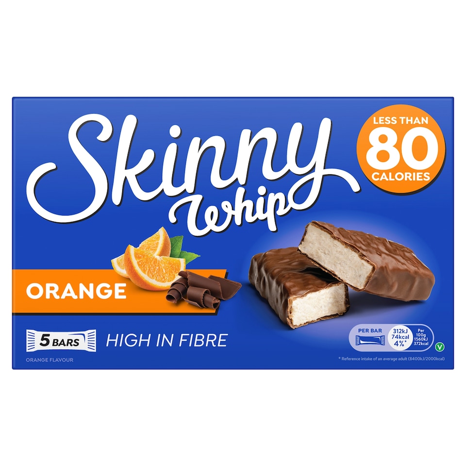 Skinny Whip Chocolate Orange Bars 5X20g