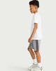 image 3 of F&F Active ULTRAMOVE Boys Side Stripe Shorts in Grey