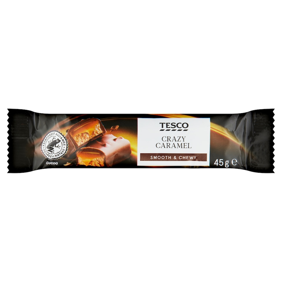 Tesco Tyčinka s nugátem a karamelem v mléčné čokoládě 45g