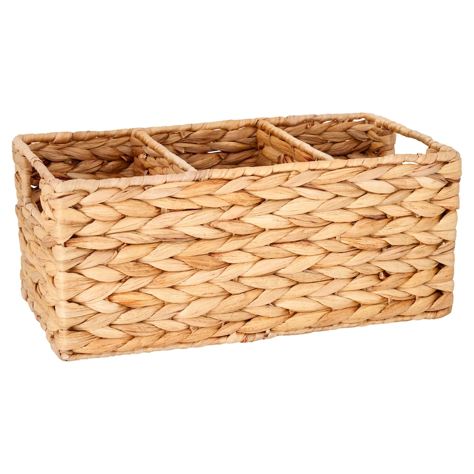 F&F Home Hyacinth 3 Section Storage Basket