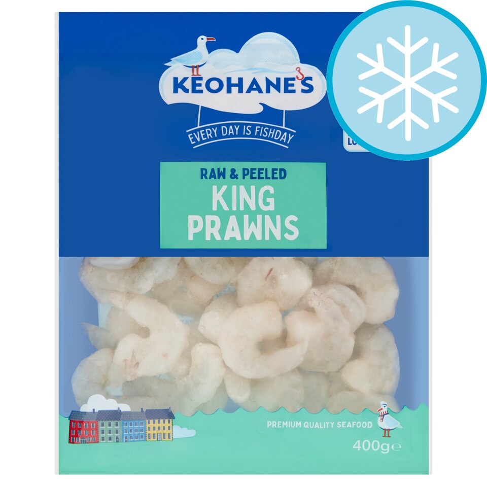 Keohane Seafoods Raw And Peeled King Prawns 400G
