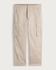 image 5 of F&F Pure Cotton Straight Leg Cargo Trousers in Stone