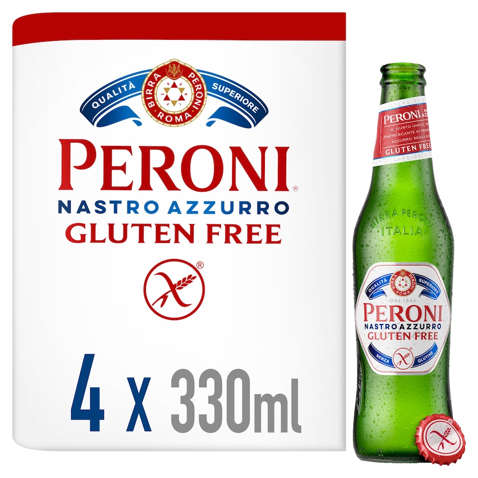 image 1 of Peroni Nastro Azzurro Gluten Free Beer 4X330ml