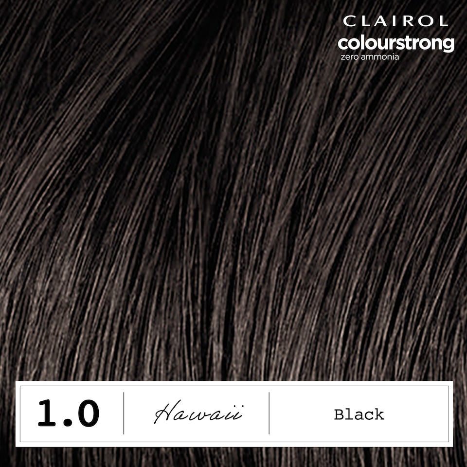 image 1 of CLAIROL COLOUR STRONG PERMANENT HAIR DYE - 1.0 BLACK