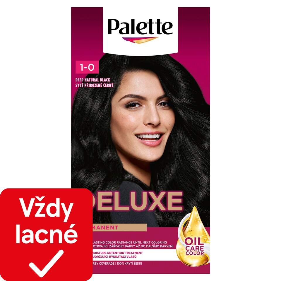 obrázok 1 z Palette Deluxe farba na vlasy Prirodzený sýtočierny 1-0