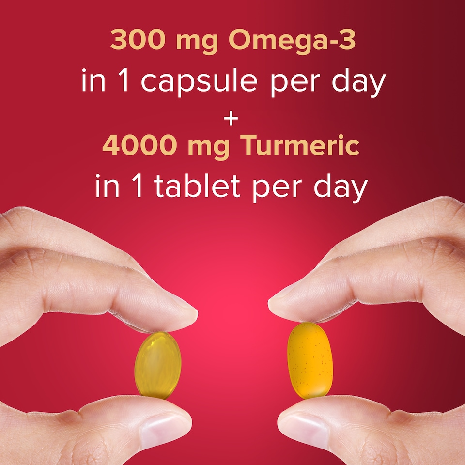 image 1 of Seven Seas Omega-3 & Turmeric Tablets with Fish Oil Capsules and Vitamin D - 60s