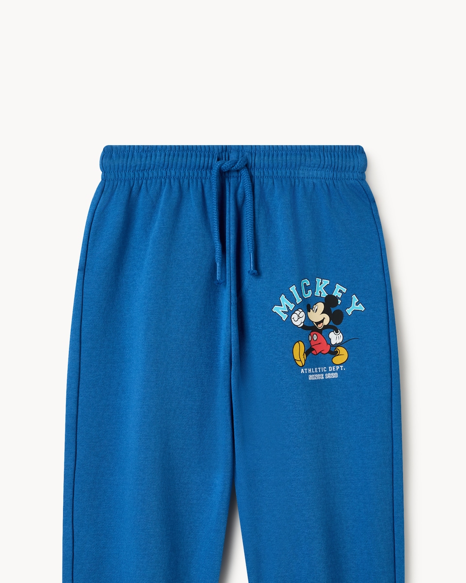 image 1 of Disney Mickey Mouse Cotton Rich Joggers in Blue