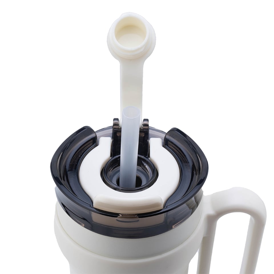 image 1 of Tesco Cream Tumbler with Oval Handle 850Ml