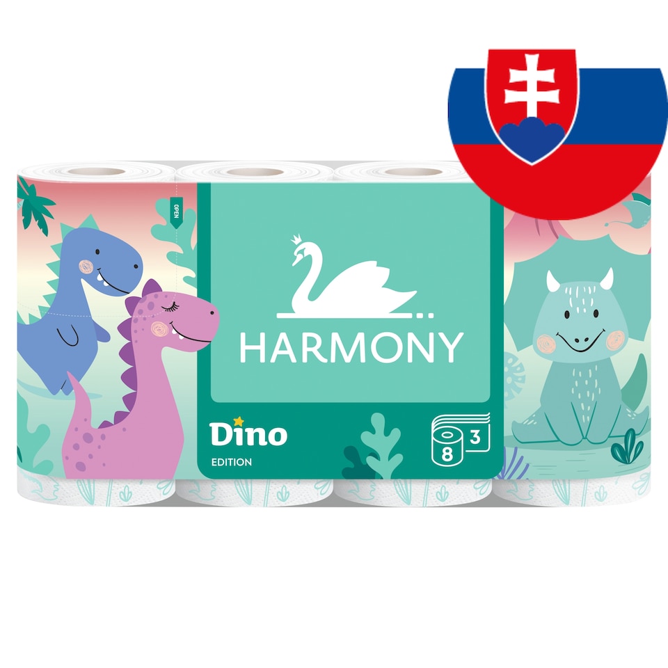 Harmony Dino Edition toaletný papier 3 vrstvy 8 ks