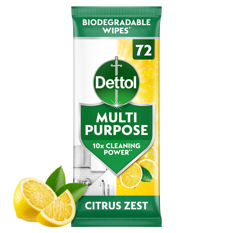 Dettol Multi Purpose Cleaning Citrus 72 Wipes