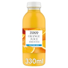 Tesco 100% Pure Orange Juice Smooth 330Ml