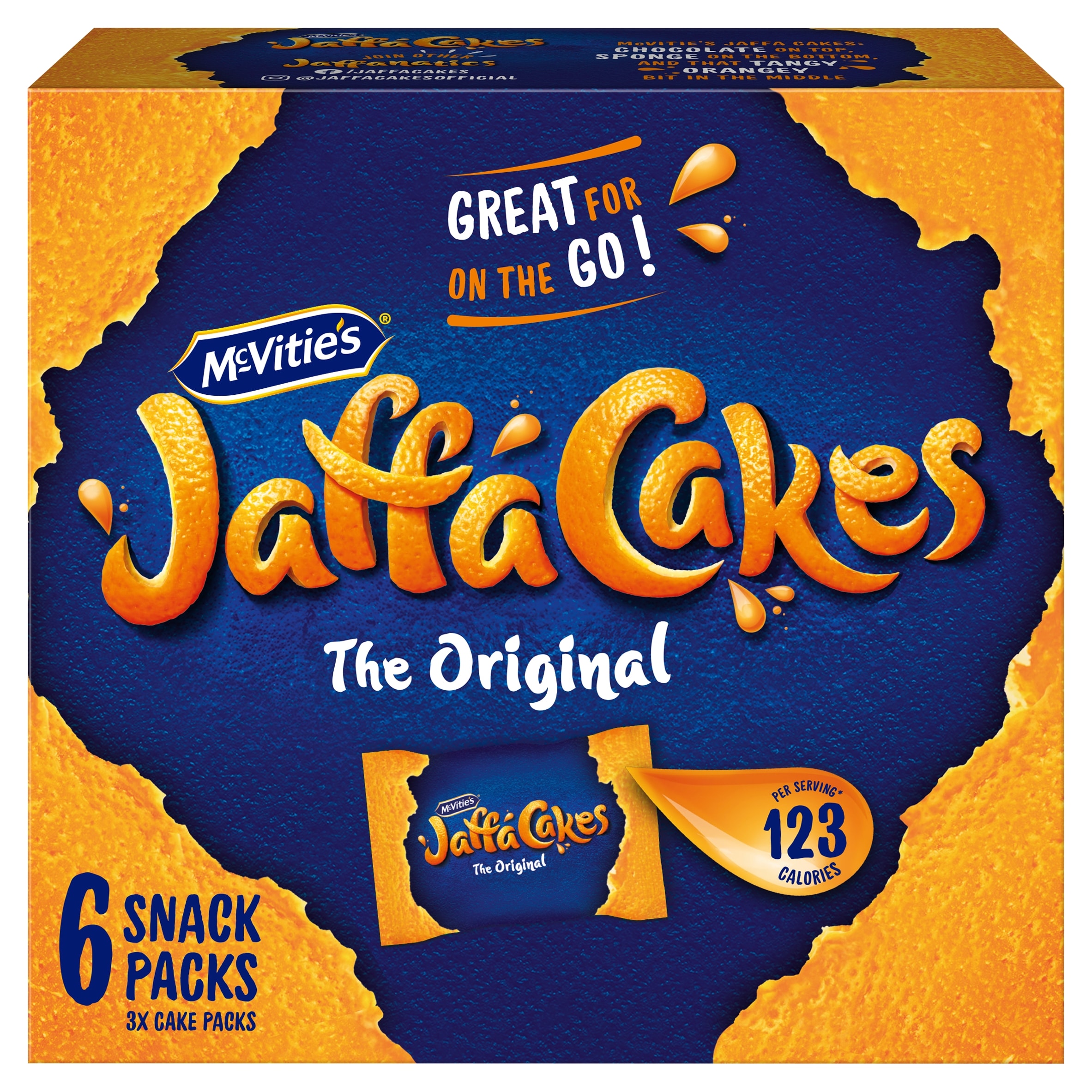 McVitie's The Original Jaffa Cakes Snack Packs 6 x 3 Pack