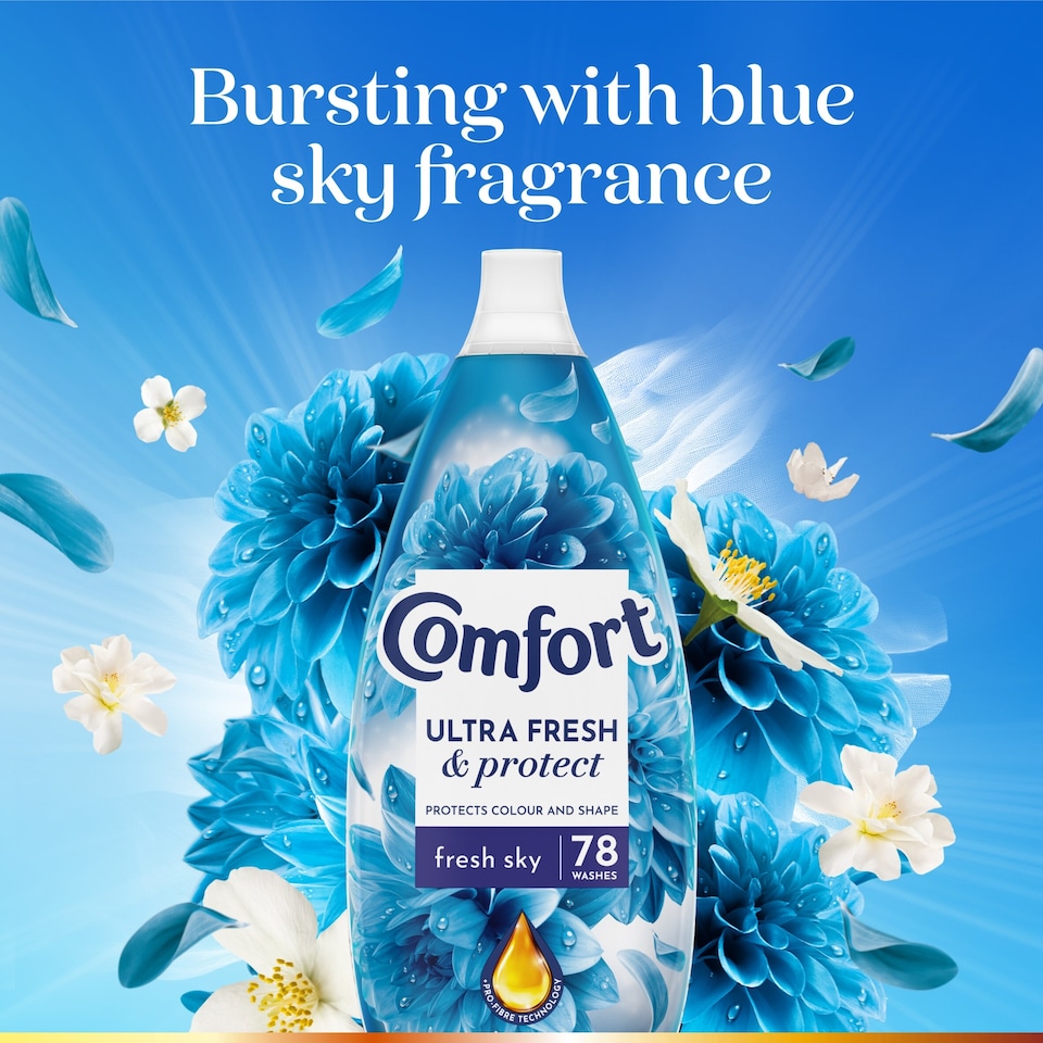 image 1 of Comfort Ultra Fresh & Protect Fresh Sky Fabric Conditioner 78 Washes 1170ml