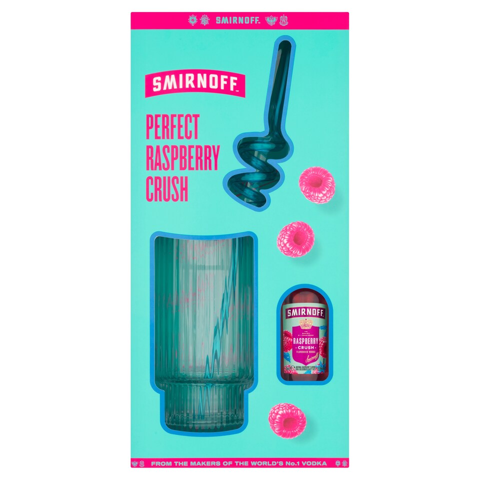 Smirnoff Raspberry Crush Vodka & Glass Gift Set 5cl