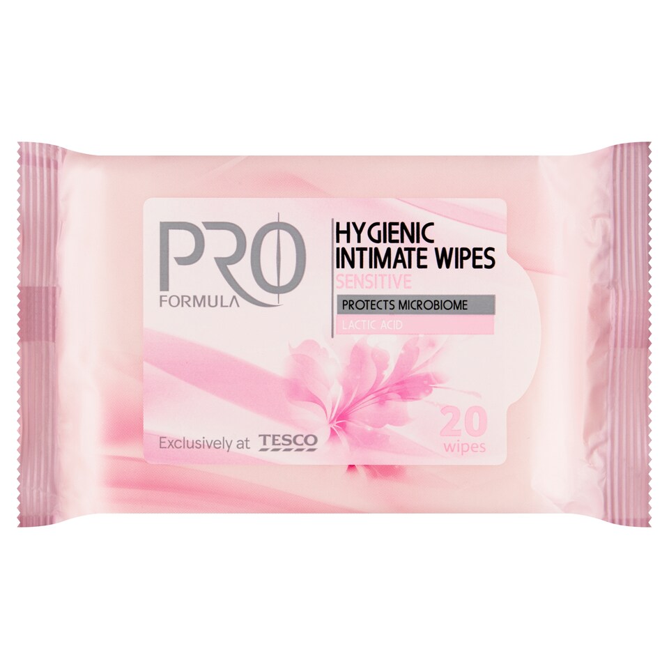Tesco Pro Formula Sensitive obrúsky na intímnu hygienu 20 ks