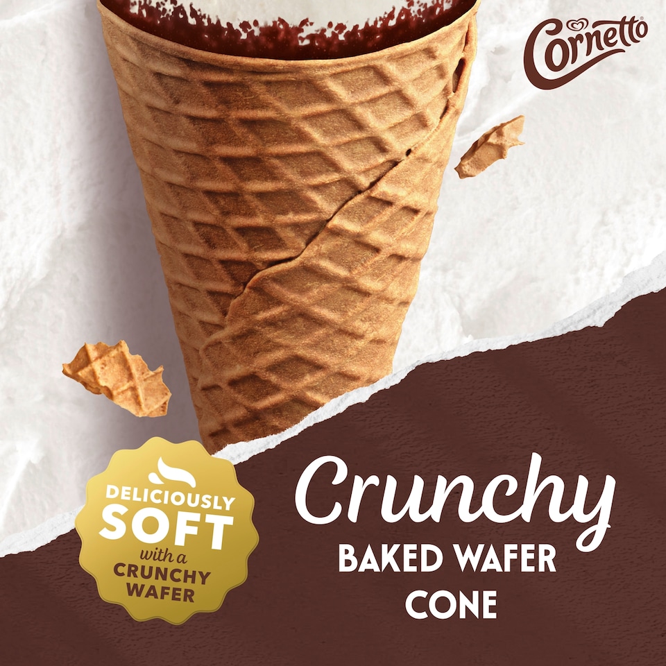 image 1 of Cornetto Soft Chocolate And Vanilla Cones 4X140ml