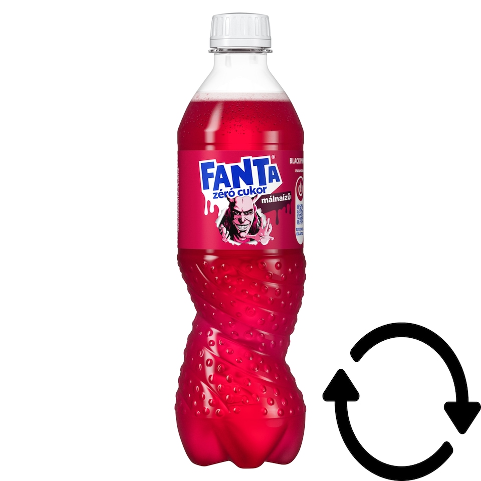 Fanta zéró cukor energiamentes málnaízű szénsavas üdítőital édesítőszerekkel 500 ml