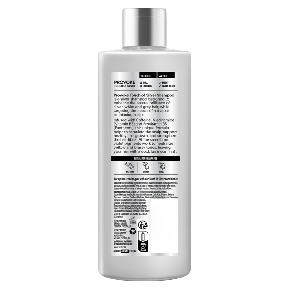 image 1 of Provoke Touch Of Silver Shampoo 200ml