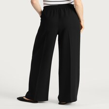 F&F Wide Leg Drawstring Trousers in Black