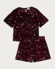 image 4 of F&F Girls Sequin T-Shirt and Shorts Set in Burgundy