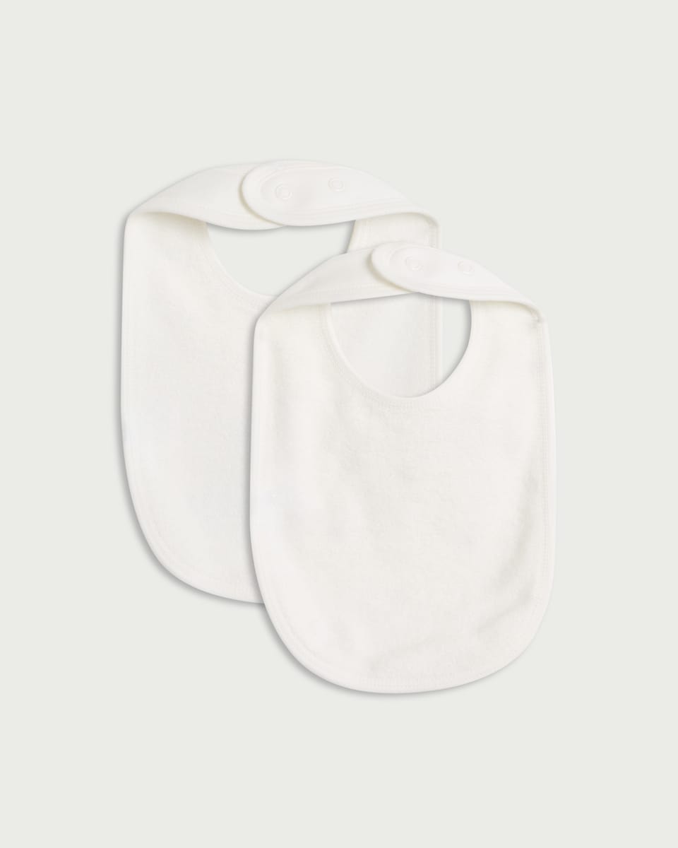 image 1 of F&F Baby 2-Pack Pure Cotton I Love My Mummy Bibs in White