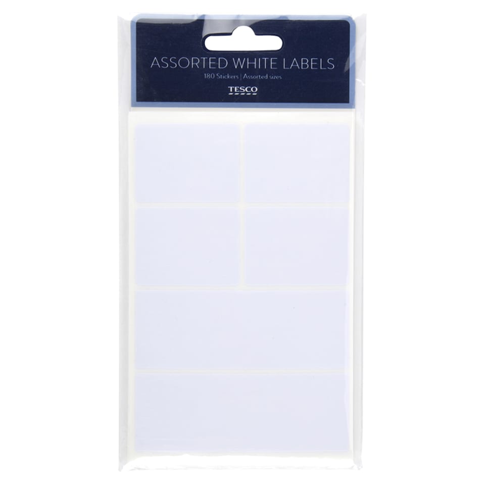 Tesco Assorted White Labels