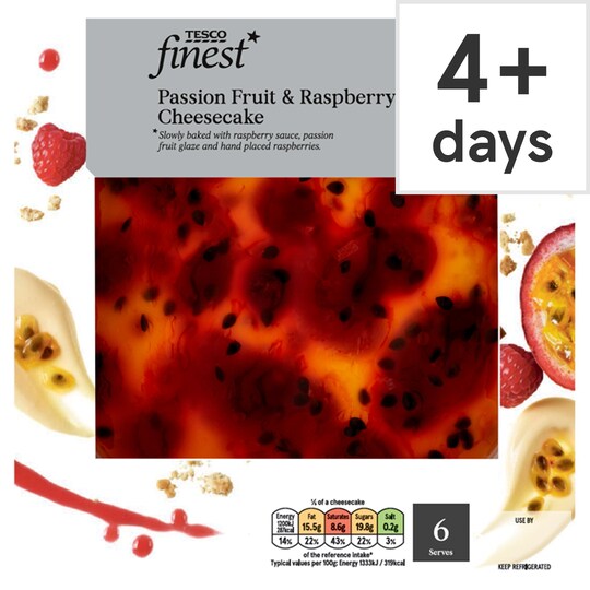 Tesco Finest Cheesecake Passion Fruit & Raspberry 540G Tesco Groceries