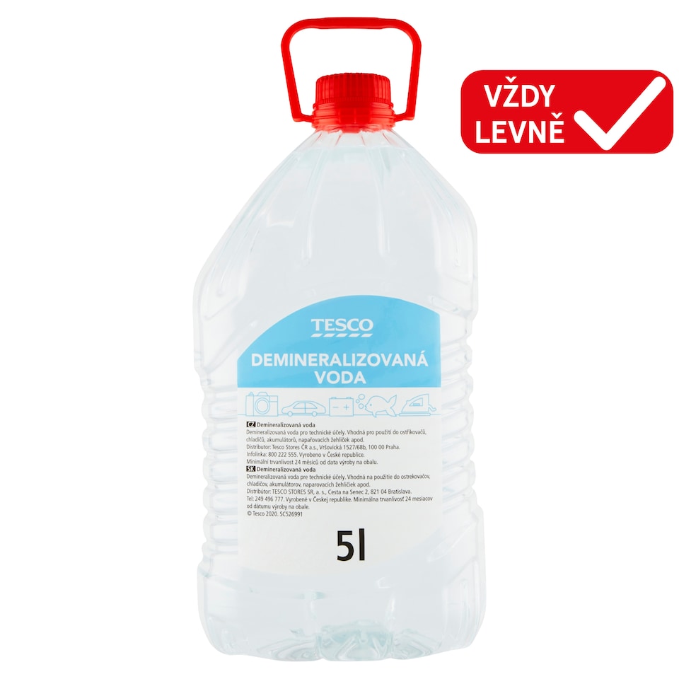 Tesco Demineralizovaná voda 5l