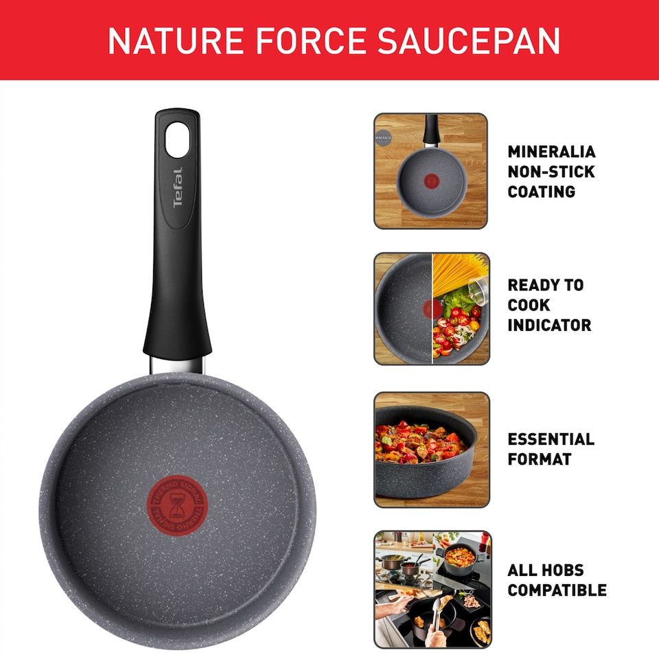 image 1 of Tefal Nature Force Induction Saucepan with Lid 18cm