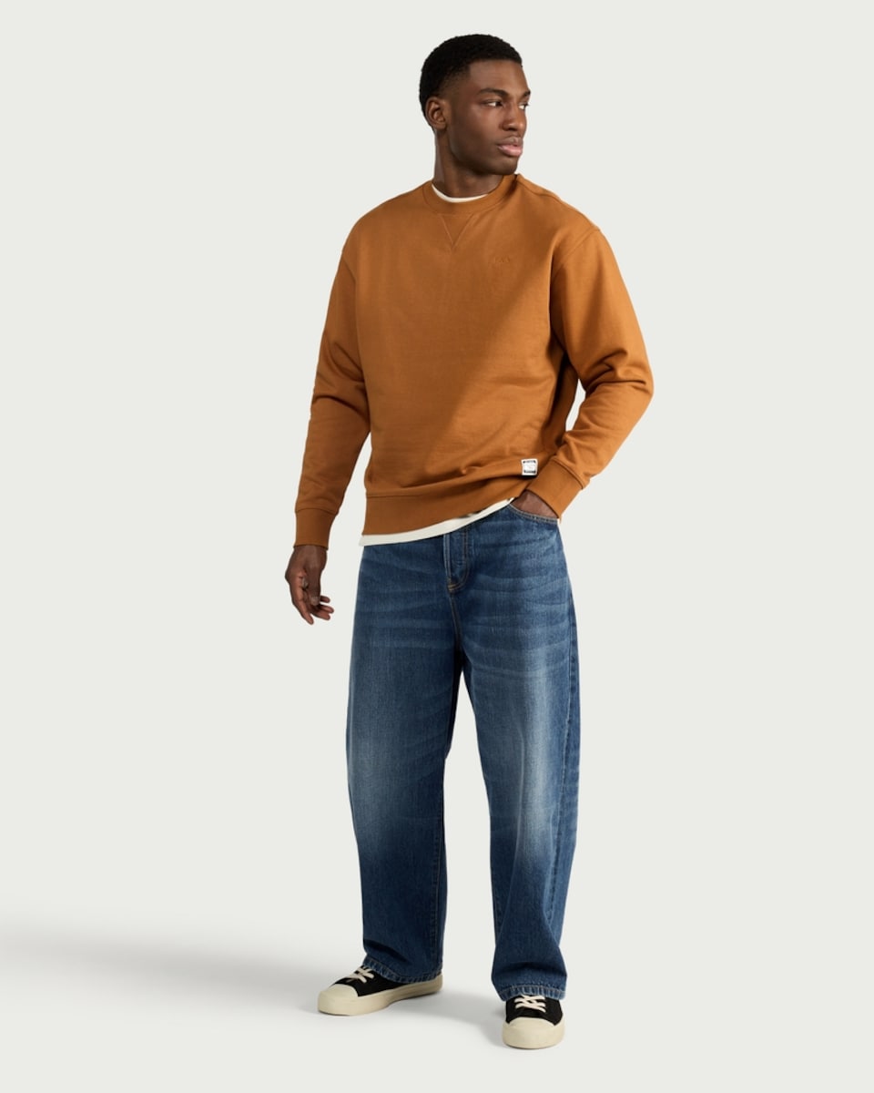 image 1 of RDA Pure Cotton Loose Fit Jeans in Navy