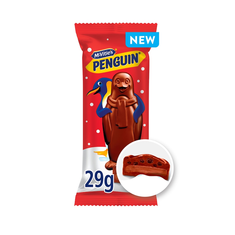 image 1 of McVitie's Penguin Milk chocolate with coca Filling and biscuits Pieces 29g