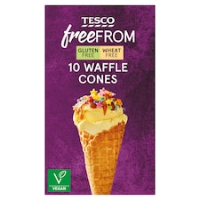 Tesco Free From 10 Waffle Cones