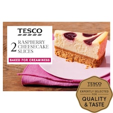Tesco Raspberry Cheesecake Slices 2 Pack 180g