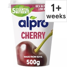 Alpro Cherry Dairy Free Soya Yoghurt Alternative 500g