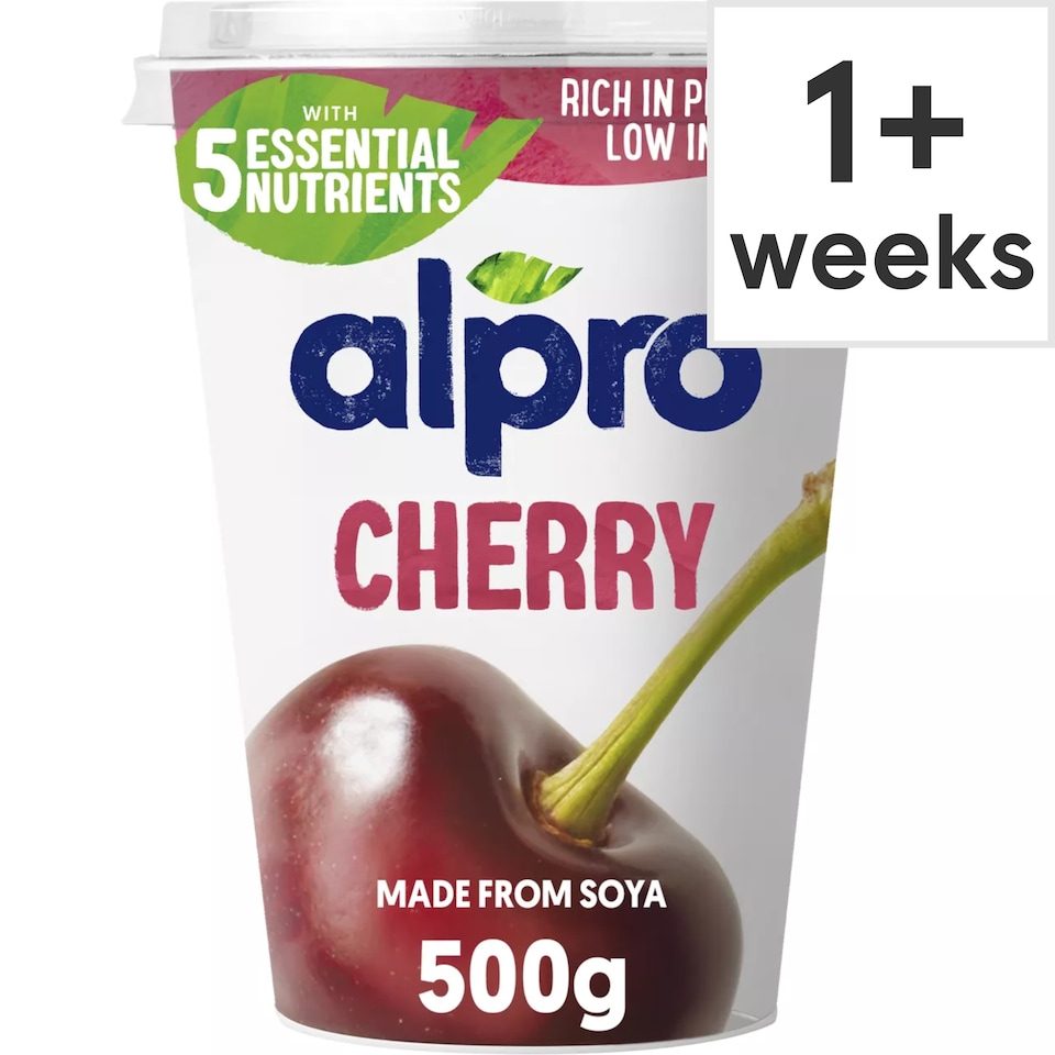 image 1 of Alpro Cherry Dairy Free Soya Yoghurt Alternative 500g