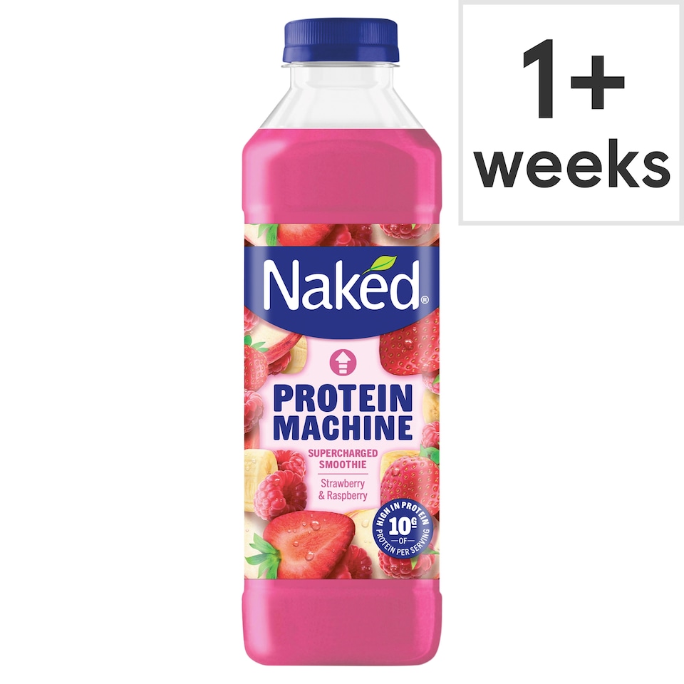 Naked Protein Machine Supercharged Smoothie Strawberry Raspberry 750ml