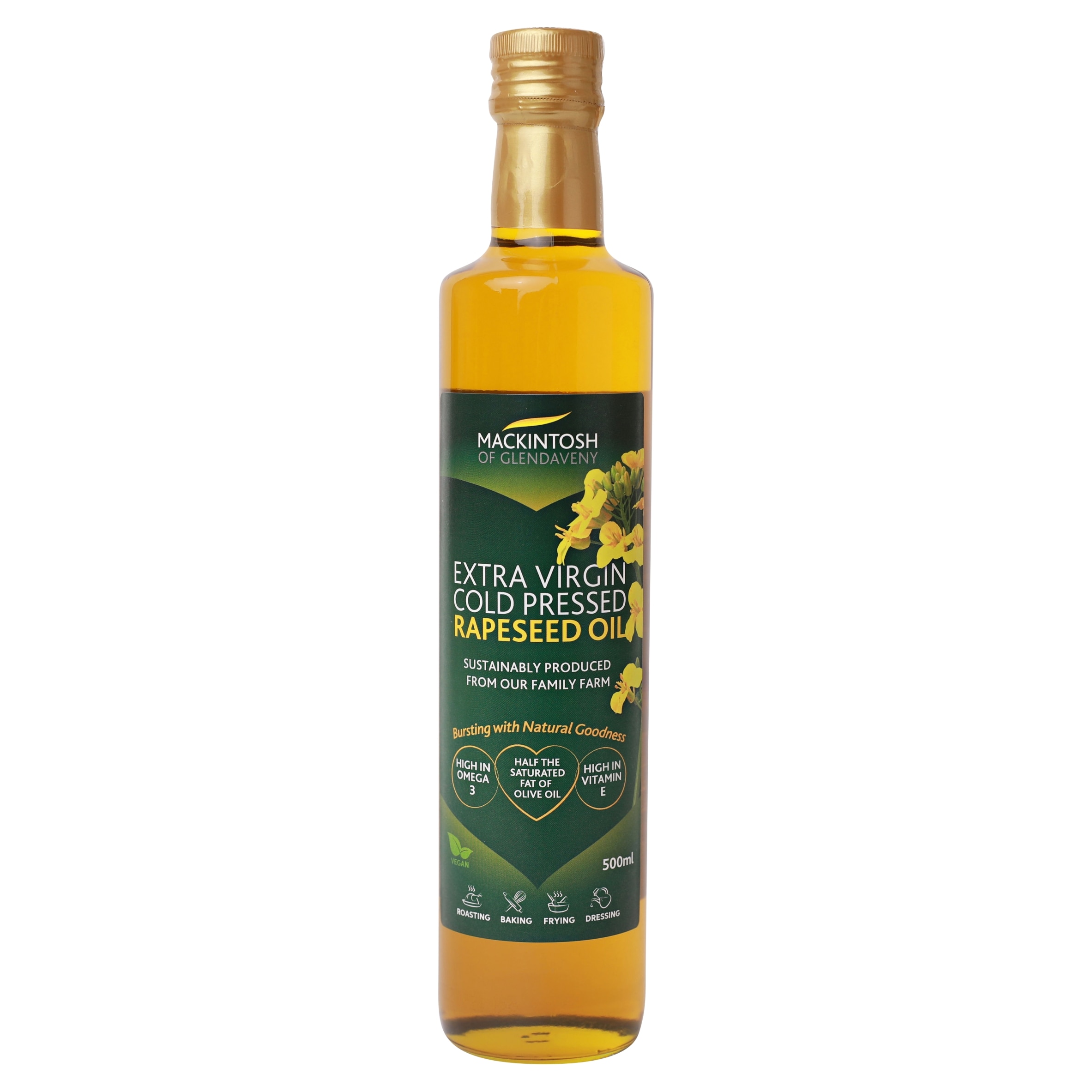 Cold Rapeseed Oil Mackintosh Cold Pressed Rapeseed Oil 500Ml (L) - Tesco Groceries