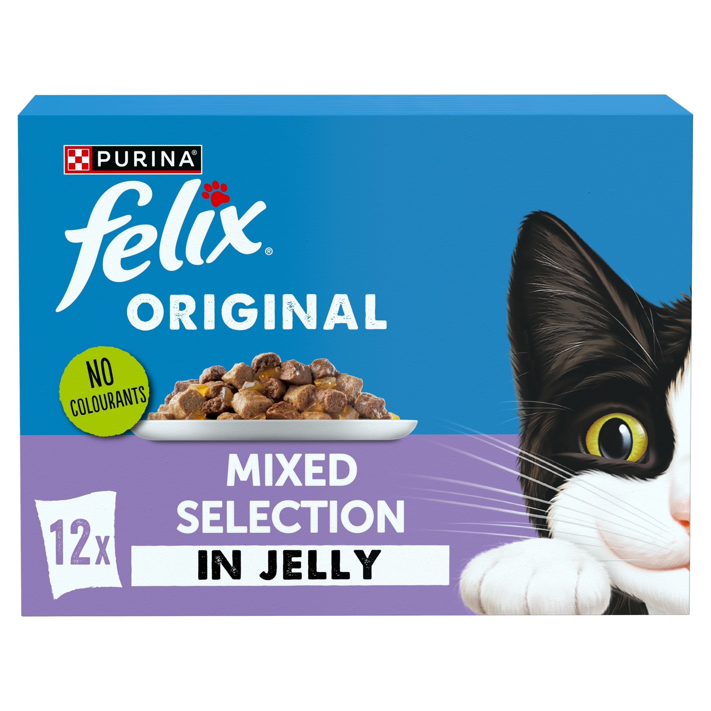 FELIX ORIGINAL Mixed Selection in Jelly Wet Cat Food 12x85g