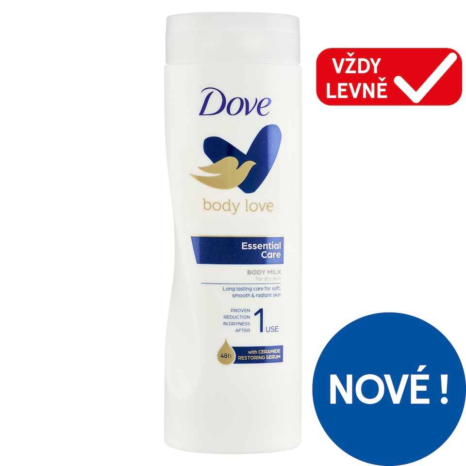 image 1 of Dove Body Love Essential Care Body Milk for Dry Skin 400ml