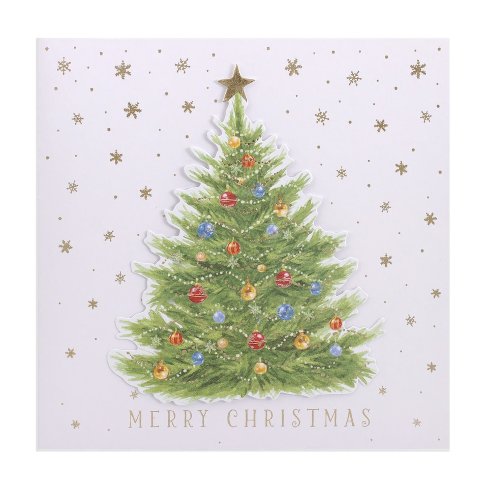 Tesco Christmas Tree Luxury Cards 5 pack