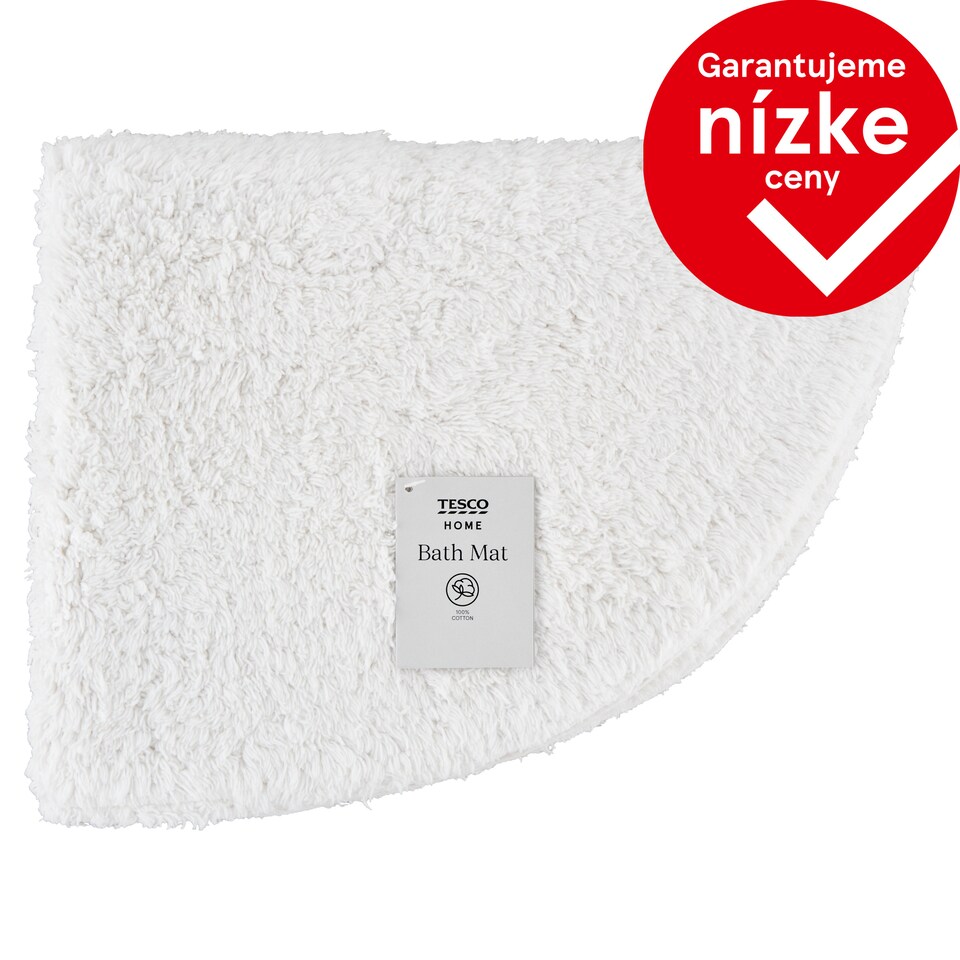 Tesco Home White predložka do kúpeľne 50 cm x 70 cm