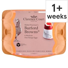 Clarence Court Brown Medium Free Range Eggs 6 Pack