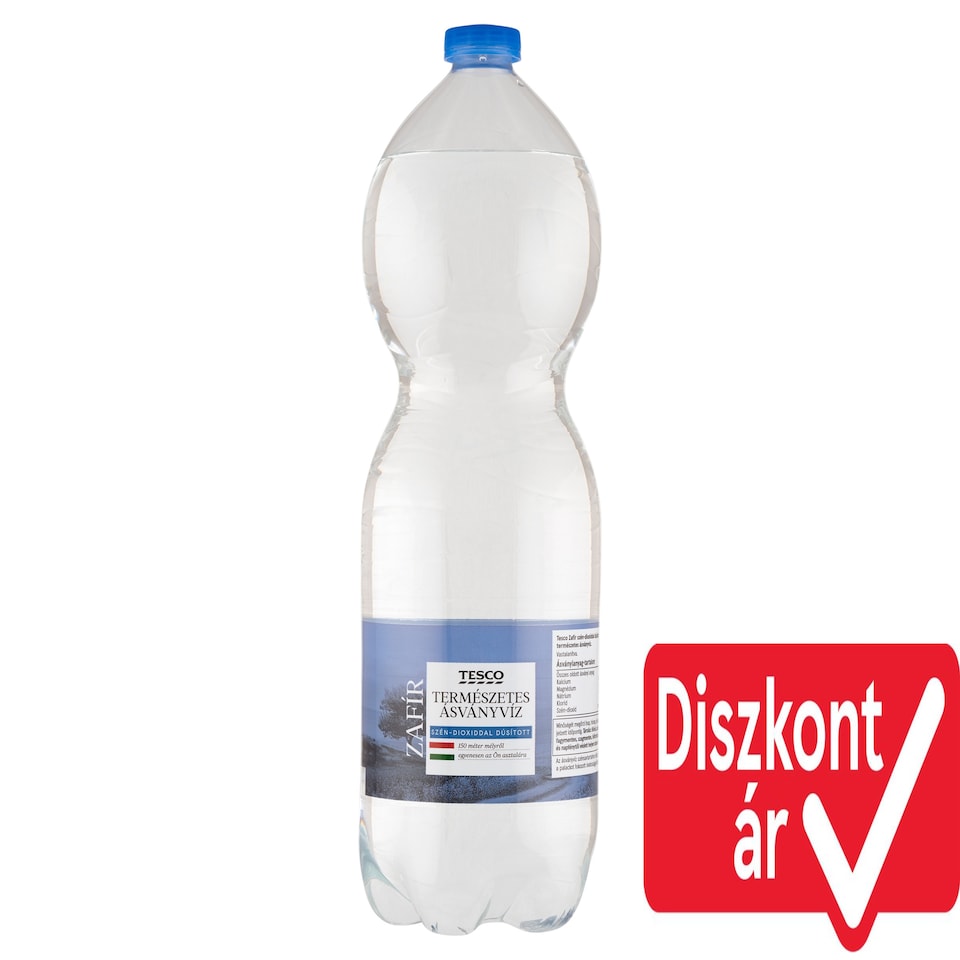 Tesco Zafír Carbonated Natural Mineral Water 1,5 l