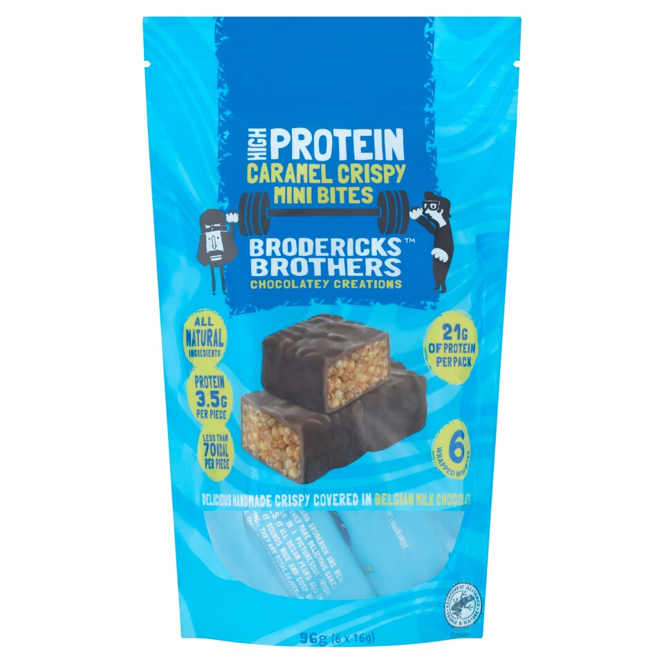 Broderick's High Prtn Caramel Crspy 6 Mini Bites 96G