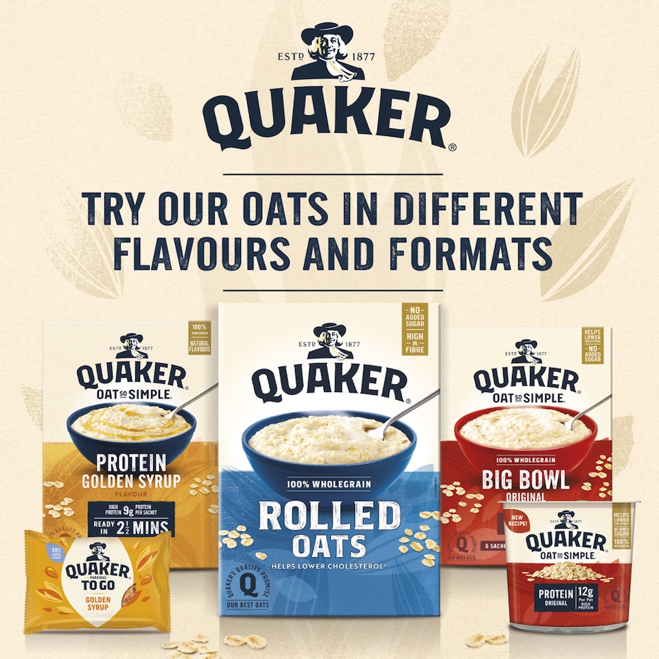 image 1 of Quaker Oat So Simple Big Bowl Original Porridge Sachets 6x38.5g