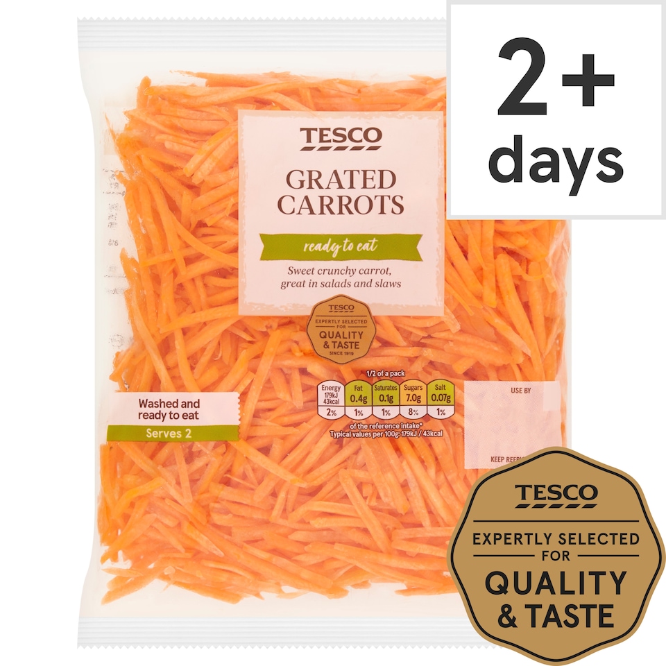 Tesco Grated Carrots 200g