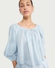 image 1 of F&F Pure Cotton Long Sleeved Blouse in Blue