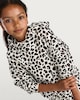 image 1 of F&F Girls Cotton Rich Leopard Print Hoodie in Nude